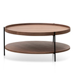 Walnut 90cm Round Coffee Table