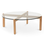 103cm Round Glass Top Coffee Table