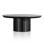 Black 90cm Wooden Round Coffee Table