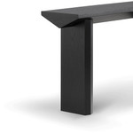 Black 1.4m Oak Console Table