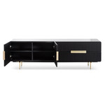 Matte Black TV Entertainment Unit