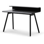 Full Black Wooden Home Office Desk