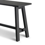 Full Black 1.2m Wooden Console Table