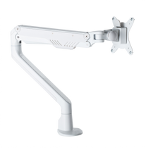 Elevate Gas Operated Single Monitor Arm - White Elevate Gas Operated Single Monitor Arm - White