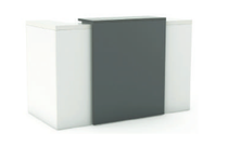Nimble Reception Counter Unit Facade - White Silver