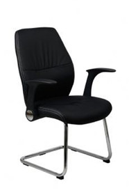 Modena Leather Visitor Chair - Black PU Modena Leather Visitor Chair - Black PU