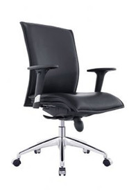Allegro Mid Back PU Office Chair - Black