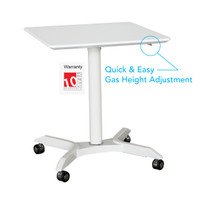 Helsinki Manual Height Adjustable Table - Sit to Stand Desk on Wheels