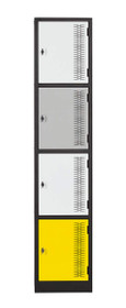 Contemporary Metal Lockers - Four Tier