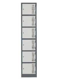 Six Tier Contemporary Metal Lockers Six Tier Contemporary Metal Lockers