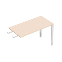 Oblique Height Adjustable Desk Return -  Soft Maple