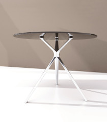 Forza Round Meeting Table - Glass Top