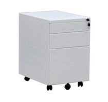 OM Metal Mobile Pedestal with Two Drawers and One File