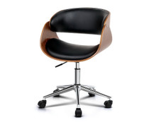 Artiss Wooden & PU Leather Armrest Office Visitor Chair Artiss Wooden & PU Leather Armrest Office Visitor Chair