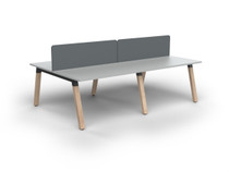 Grove 4 Users Double - Sided Desk with Radius Screens Grove 4 Users Double - Sided Desk with Radius Screens