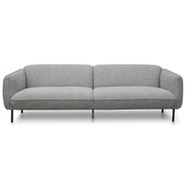 Sherbrooke Light Spec Grey Fabric 3 Seater Sofa