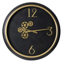 Swift Black and Gold Clock