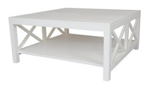 Bella Crossed White Coffee Table