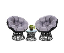 Beecroft Papasan Chair & Side Table Set Beecroft Papasan Chair & Side Table Set