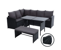 Gables Dining Set Sofa  8 Seater Storage