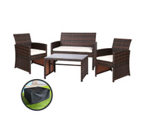 Greenwich Brown Lounge Setting Sofa Set