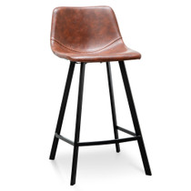 x2 Set Ultimo 65cm PU Leather Bar Stool