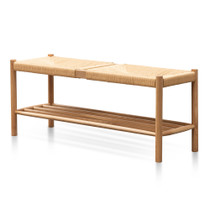VarrovilleÂ Natural Seat Oak Bench
