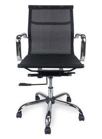 Designer Low Back Mesh Meeting Room / Boardroom Chair - Black