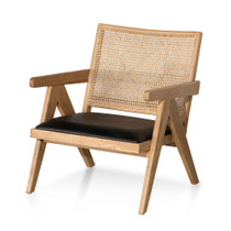 Bucca Rattan Armchair - Distress Natural and Black Seat