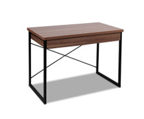 Artiss Walnut Metal Desk with Drawer Artiss Walnut Metal Desk with Drawer