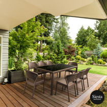 Tahiti 8 Seater Resin Rattan Dining Setting with Daytona Chair