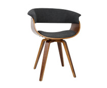 Carolyn Timber and Fabric Dining Chair