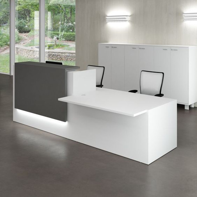 Split Reception Desk with Counter