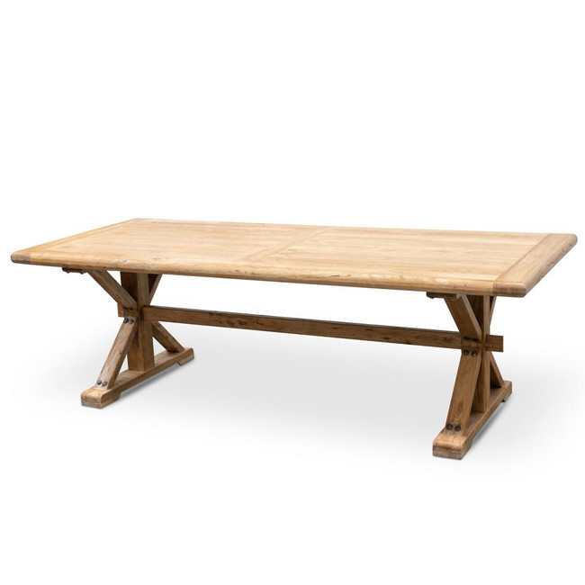 Carrieton Elm Wood Dining Table - Rustic Natural