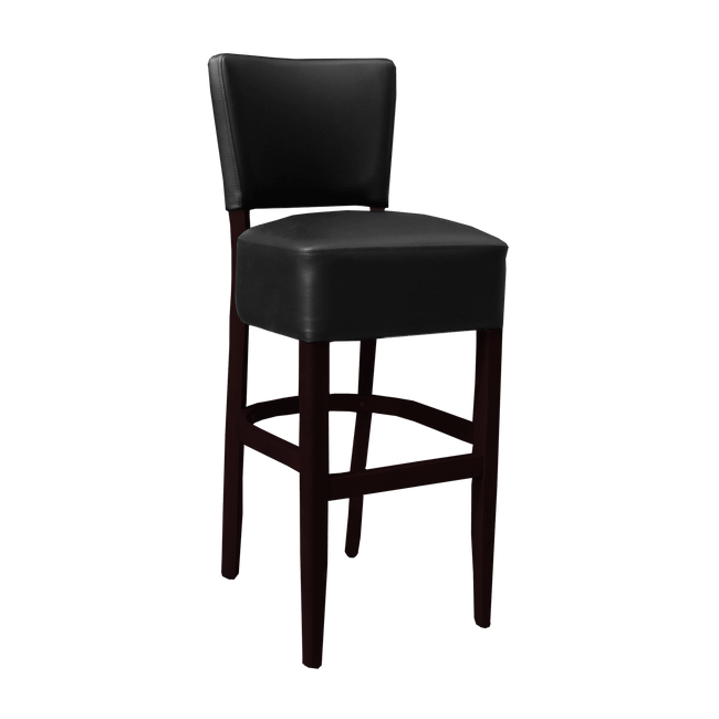 Black Dolaro Vinyl Seat and Backrest Memphis Club Barstool Urban Hyve
