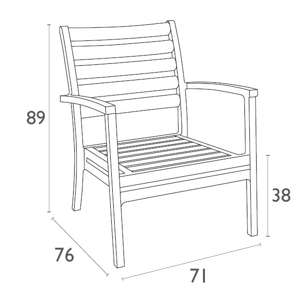 Artemis XL Outdoor Lounge Armchair - Stackable - Urban Hyve