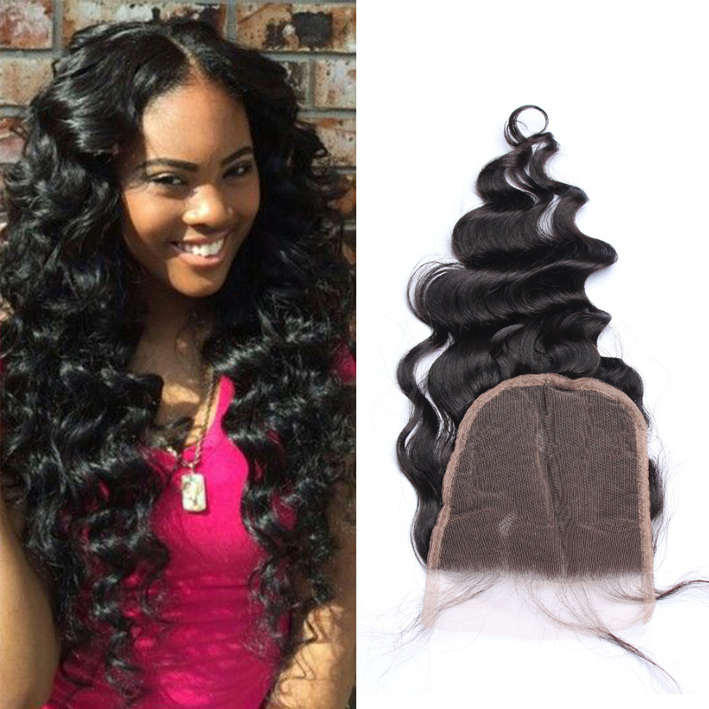 Remeehi Loose Curly 5x5 Lace Front Closure Indian Virgin Human