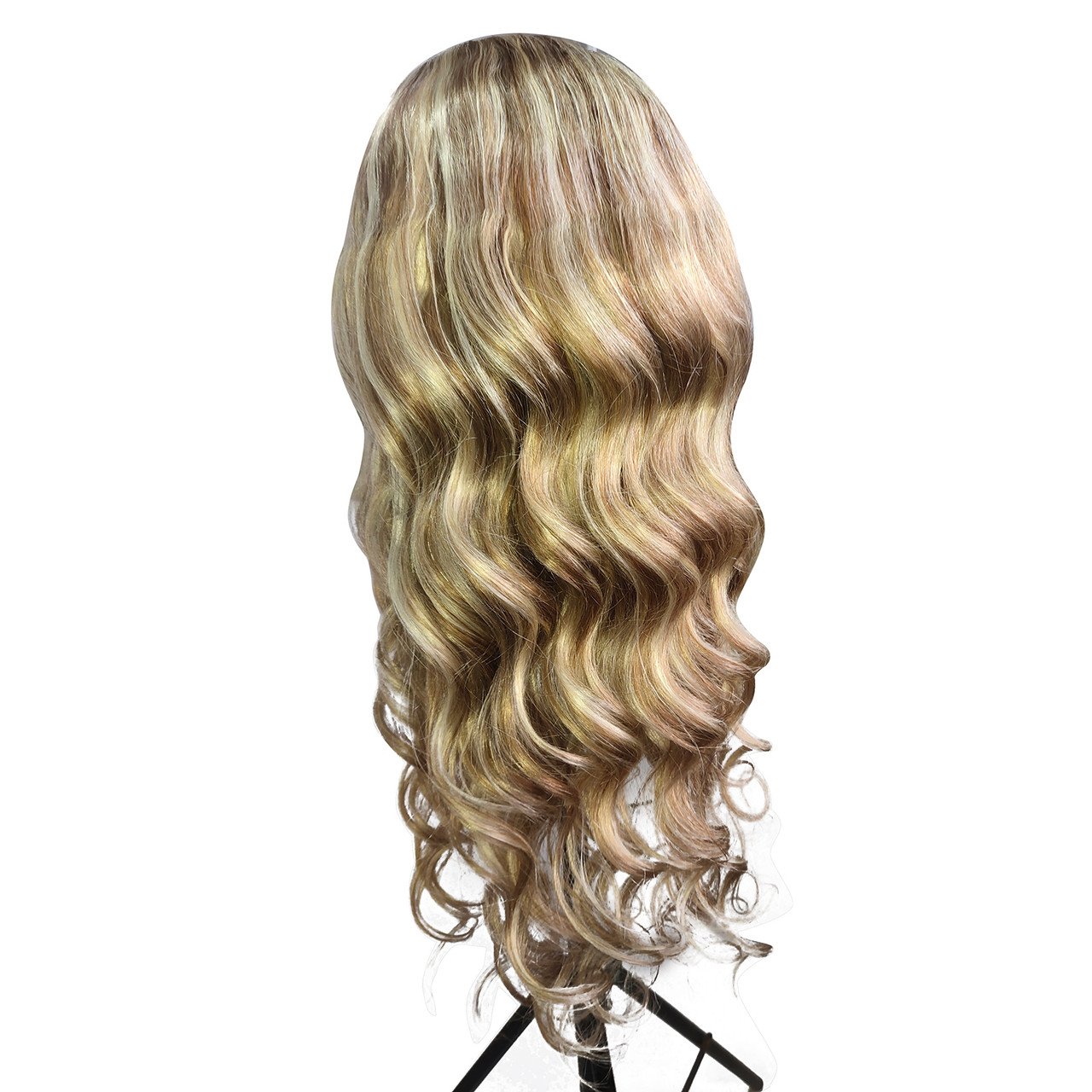 RemeeHi 3/4 Halbperücke – Echthaar, Gewellt, 40,6 Cm, Farbe 18/613 Gold & Blond