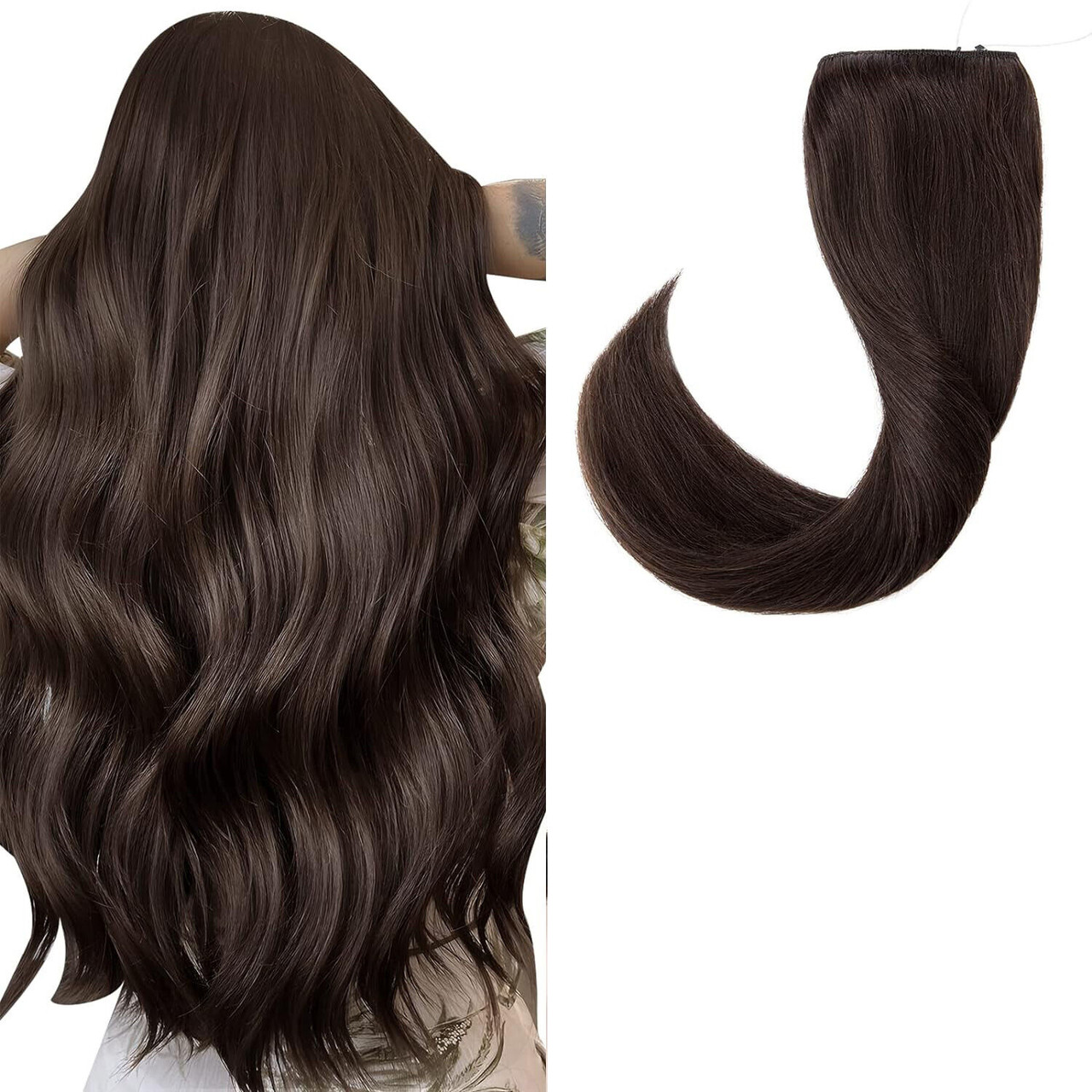 20 Inch Clip In Human Hair Extensions 120g 7 Pieces Remy Hair Amazon.com : 20 main image 3