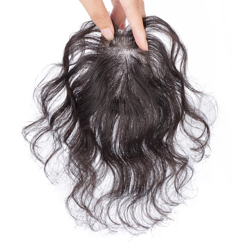 Remeehi Seamless Mono Short Wavy Hair Remy for Women Thin  display picture 1