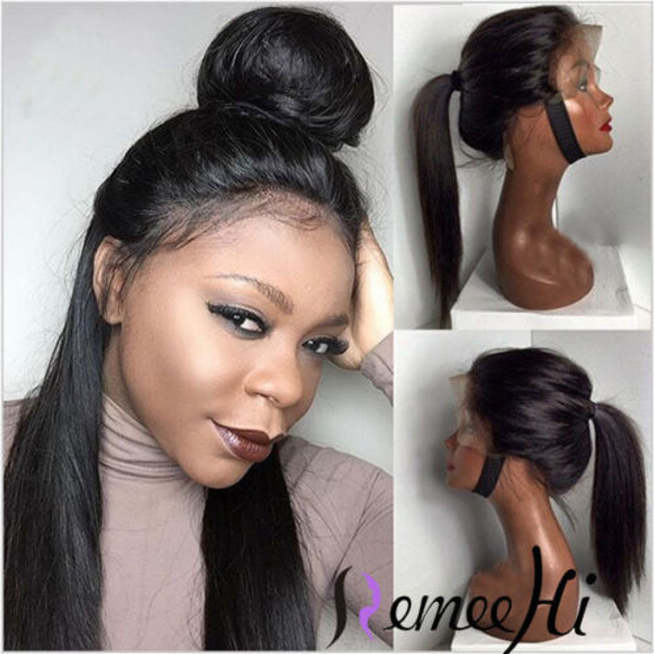 silk top glueless front cap wigs