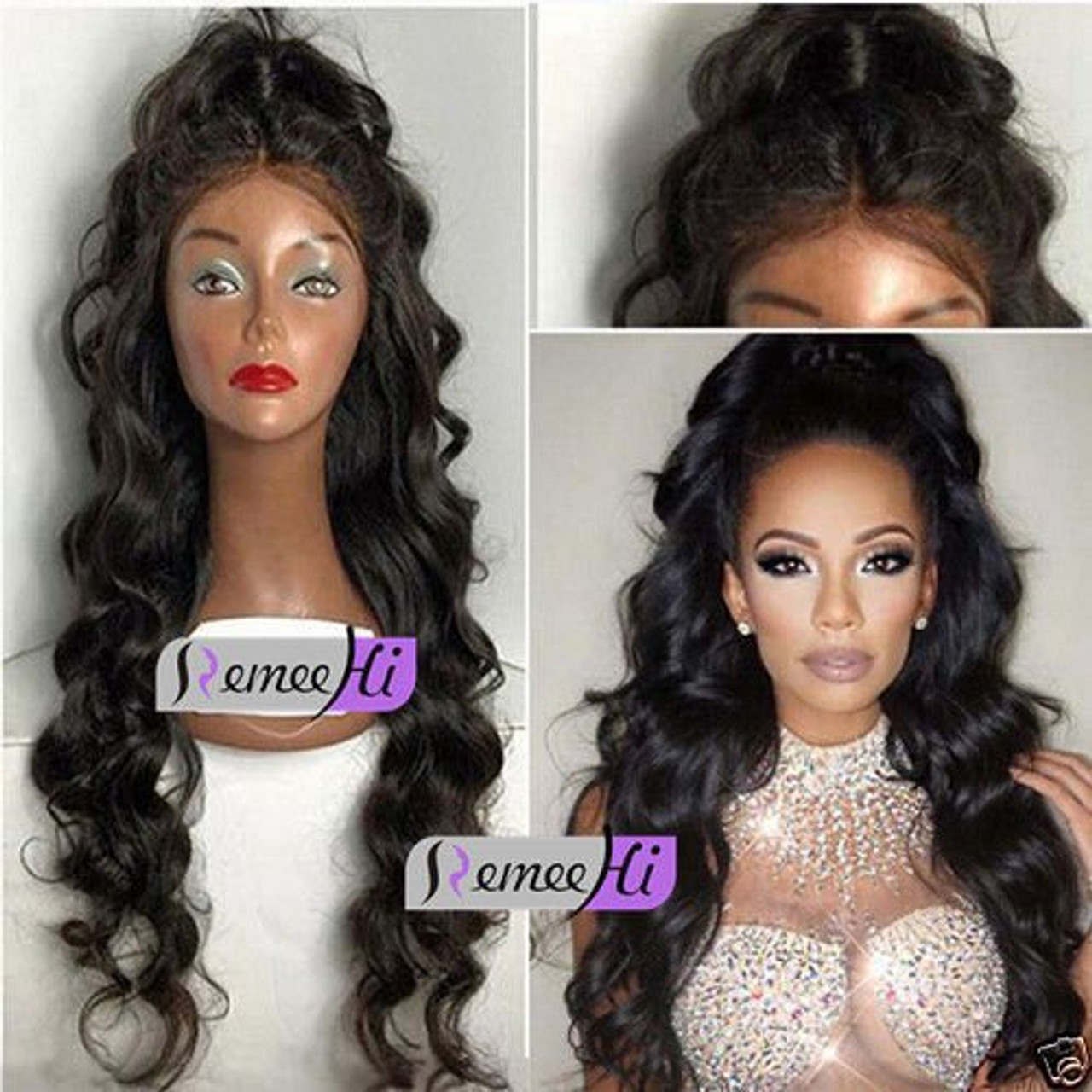 Lace Front Human Hair Wigs For Black Women Indian Remy Hair Kinky