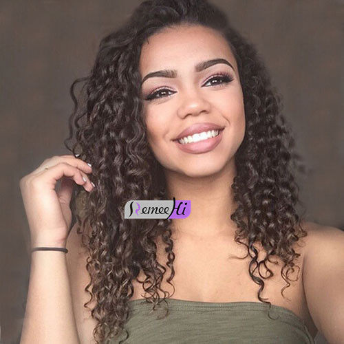 Remeehi 100 Brazilian Remy Human Hair Charming Curly Lace Front Wigs Baby Hair