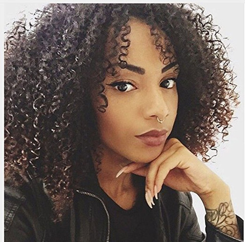 Remeehi kinky curly silk top glueless Lace front wig chinese virgin human hair 160% density