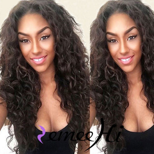 Remeehi Spanish Curly Front Lace Wigs With baby hair Indian remy hair