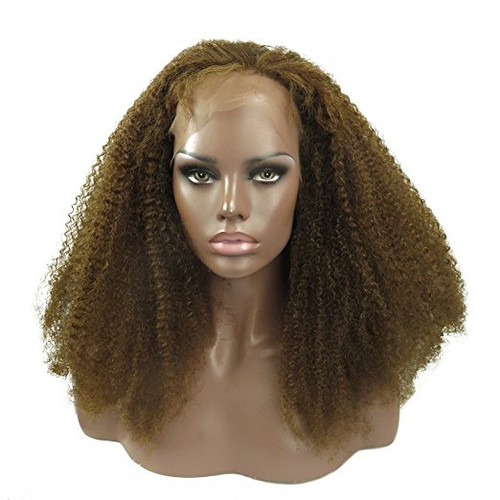 Remeehi  Afro Kinky Curl Full Lace Wigs With baby hair Indian remy hair 4# 20" In stock