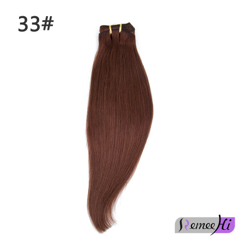 Remeehi 33# Virgin Peruvian Human Hair 1 Bundles 100g Straight Silky Hair Extensions