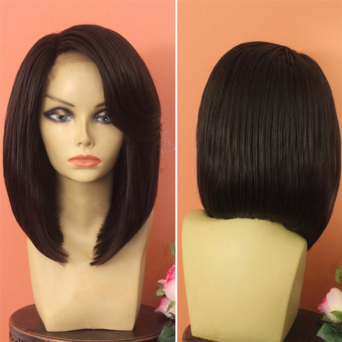 Remeehi short bob straight Lace Front Wigs With Bang Indian remy hair Remeehi short bob straight Lace Front Wigs With Bang Indian remy hair