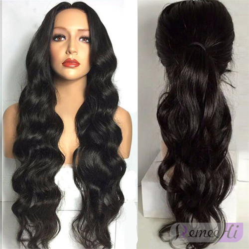 Remeehi Natural Body Wave Front Lace Wig Hair Indian remy hair Custom
