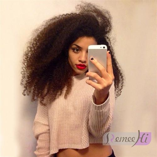 Remeehi Afro Kinky Curly Front Lace Wig Glueless With Baby Hair Indian remy hair 8-24inch Remeehi Afro Kinky Curly Front Lace Wig Glueless With Baby Hair Indian remy hair 8-24inch